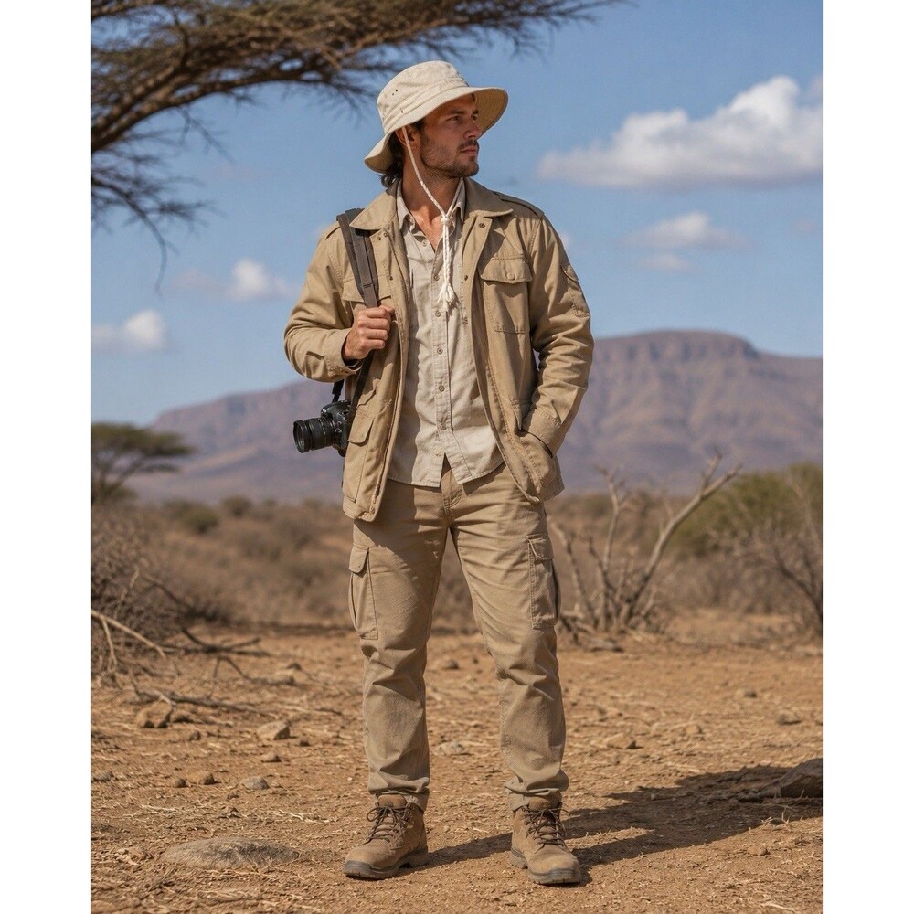 Scala Collezione Safari Sun Hat UPF 50+ Beige Cotton Wide Brim One Size Unisex